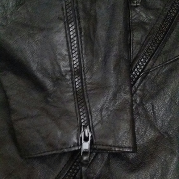 Vintage 80s Silver Bike Leather Motorcycle Jacket - Picture 8 of 8